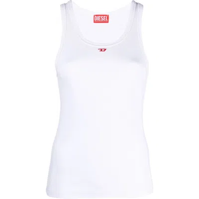 DIESEL DIESEL WHITE TOPS - VESTS & TANK TOPS WOMEN