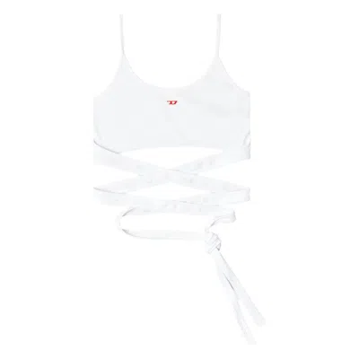 DIESEL DIESEL WHITE TOPS - VESTS & TANK TOPS WOMEN