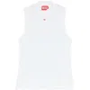Diesel T-mokky Ribbed Tank Top In White