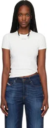Diesel White T-uncutieslong-od T-shirt