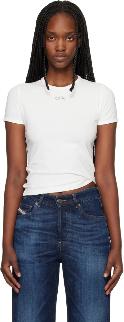 Diesel White T-uncutieslong-od T-shirt