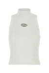 Diesel Sleeveless Top With Logo In White