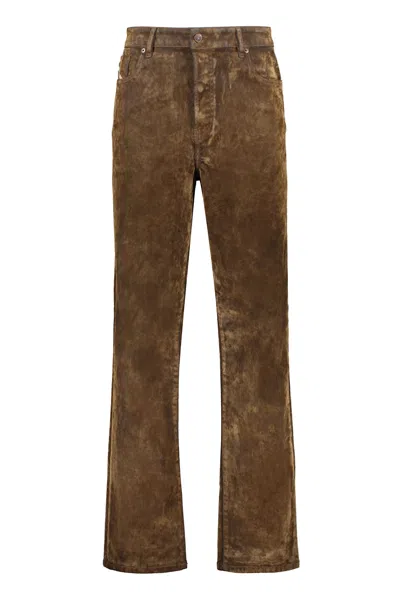 Diesel Wide Leg Brown Pants, Elegant And Comfortable