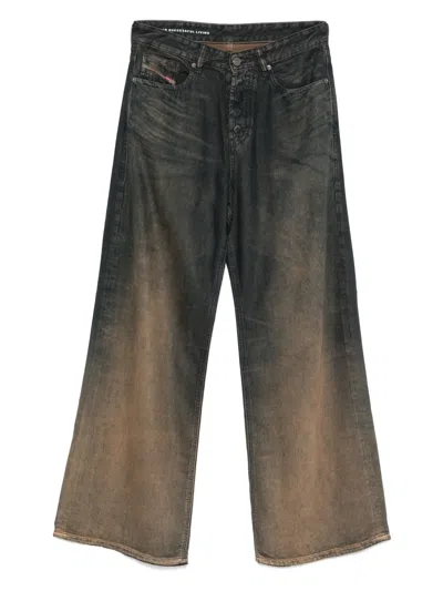 Diesel Wide-leg Jeans In Multi