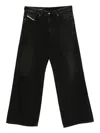 Diesel Wide-leg Jeans In Black