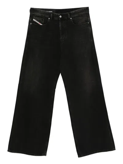 Diesel Wide-leg Jeans In Black