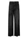 Diesel Jeans Dalla Gamba Ampia In Denim Nero  Donna In Black
