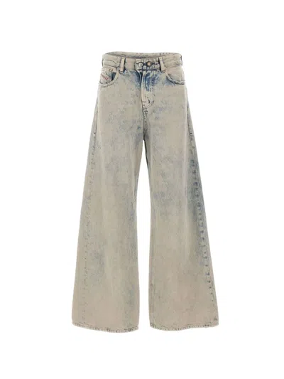 Diesel Wide Leg Jeans D-sire-yu-u 1996 In Blue