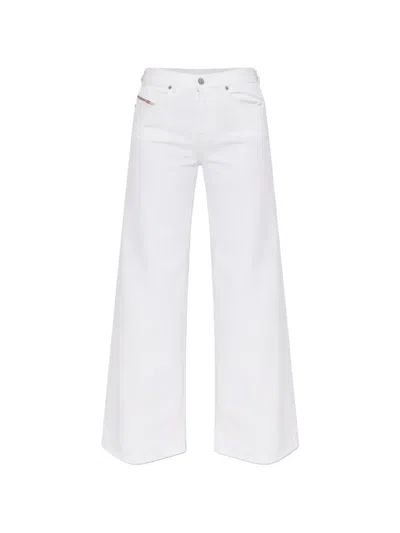 Diesel Jeans In White Cotton With Five Pockets
