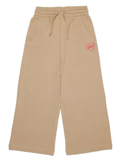 Diesel Kids' Wide-leg Track Pants In Neutrals