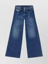 Diesel 'd-sire 1996' Blue Jeans With Wide Leg And Logo Patch On The Rear