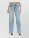 Diesel Wide-leg Trousers Belt Loops In Blue