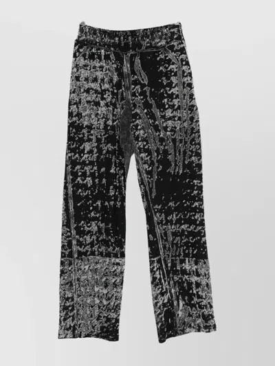 DIESEL WIDE LEG VELVET TROUSERS WITH SIDE POCKETS