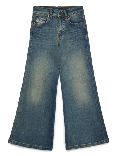 Diesel Kids' Wide-legged Jeans In Blue