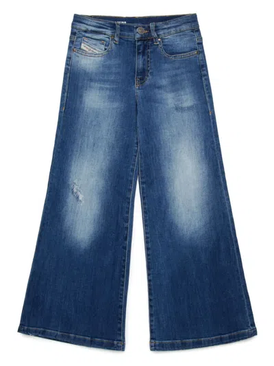 Diesel Kids' Wide-legged Jeans In Blue