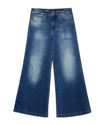Diesel Wide-legged Jeans In Blue