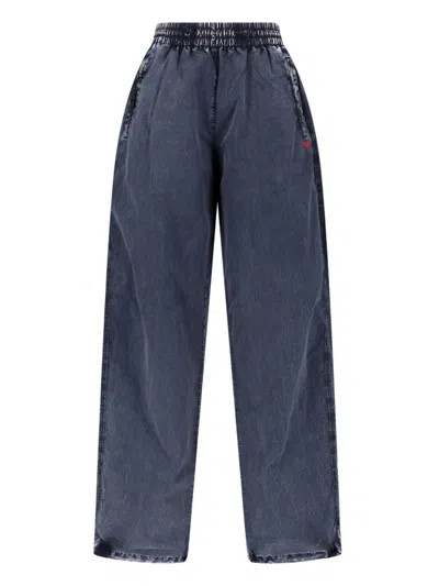 Diesel Wide Pants In Blue