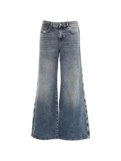 Diesel Wide-leg Jeans In Blue