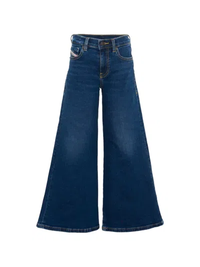 Diesel Kids' Wide-leg Jeans In Blue