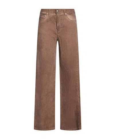 Diesel Wide-leg Trousers In Brown