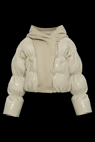 Diesel W-idney Hooded Puffer Jacket In Brown