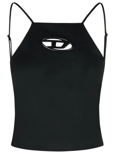 DIESEL DIESEL 'WILIT' BLACK POLYESTER BLEND TANK TOP