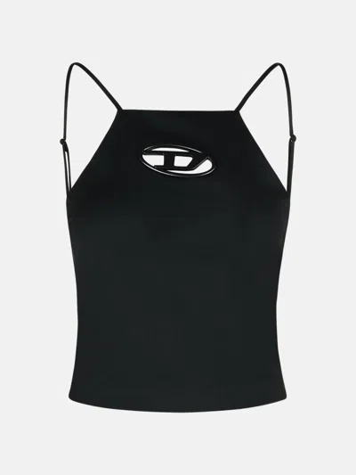 Diesel 'wilit' Black Polyester Blend Tank Top
