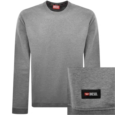 Diesel Willy D Core Lightweight Sweatshirt Grey In Gray