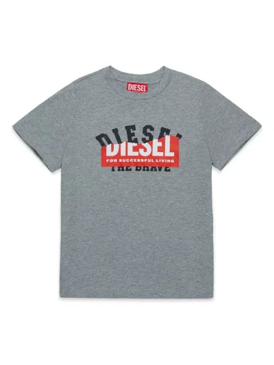 Diesel Kids' Willy T-shirt In Grey