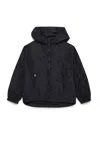 Diesel Windbreaker Jacket With Maxi Oval D Logo In Black