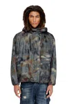 Diesel Windbreaker With Abstract Print In Multi