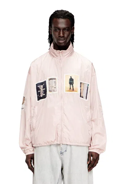 Diesel Windbreaker With Graphic Patches In Multi
