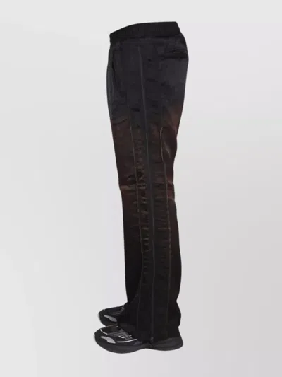 Diesel Winfred Pants With Ankle Zips And Side Stripes In Black
