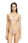 Diesel Wireless Bra With Central Oval D In Pink