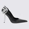 Diesel D-ten & Half-pumps In Patent Pull-up Leather In Black
