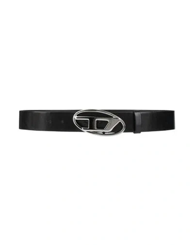 Diesel Woman Belt Black Size 34 Cow Leather