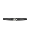 Diesel Woman Belt Black Size 34 Cow Leather, Zamak