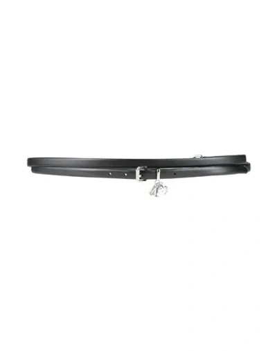 Diesel Woman Belt Black Size 38 Cow Leather
