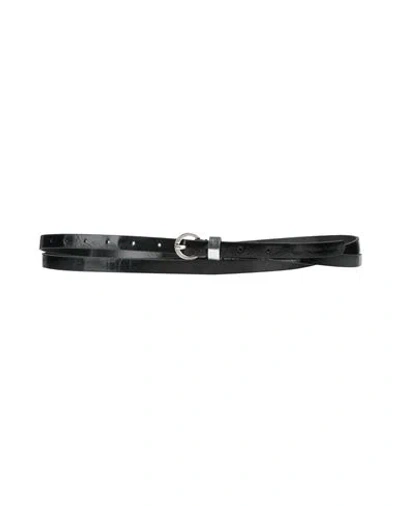 Diesel Woman Belt Black Size 38 Polyurethane, Polyester