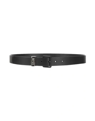 Diesel Woman Belt Black Size 39.5 Cow Leather