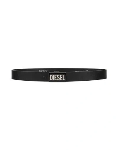 Diesel Woman Belt Black Size 39.5 Cow Leather