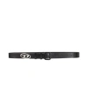 Diesel Woman Belt Black Size 39.5 Cow Leather, Zamak, Brass
