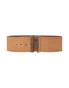 Diesel Woman Belt Camel Size 38 Cow Leather In Beige
