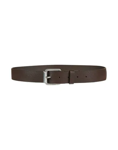 Diesel Woman Belt Dark Brown Size 30 Cow Leather