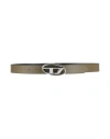Diesel Woman Belt Military Green Size 38 Cow Leather, Zamak