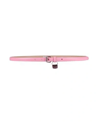 Diesel Woman Belt Pink Size 38 Cow Leather, Zamak