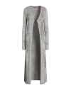 Diesel Woman Cardigan Grey Size L Rayon, Nylon