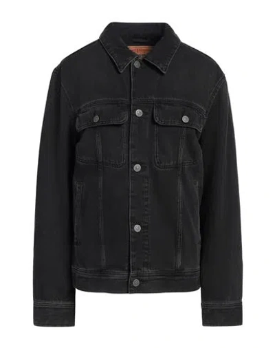 Diesel Woman Denim Outerwear Black Size L Cotton