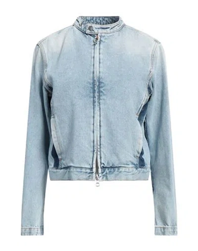 DIESEL DIESEL WOMAN DENIM OUTERWEAR BLUE SIZE L COTTON
