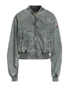 Diesel Woman Denim Outerwear Blue Size L Lyocell, Cotton, Elastane In Blue